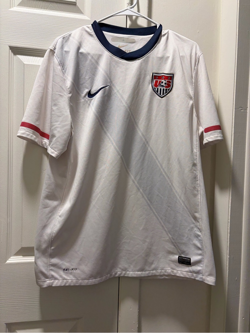 USA Striped Nike Official Soccer Jersey Dri-Fit Authentic US 100% Recycled